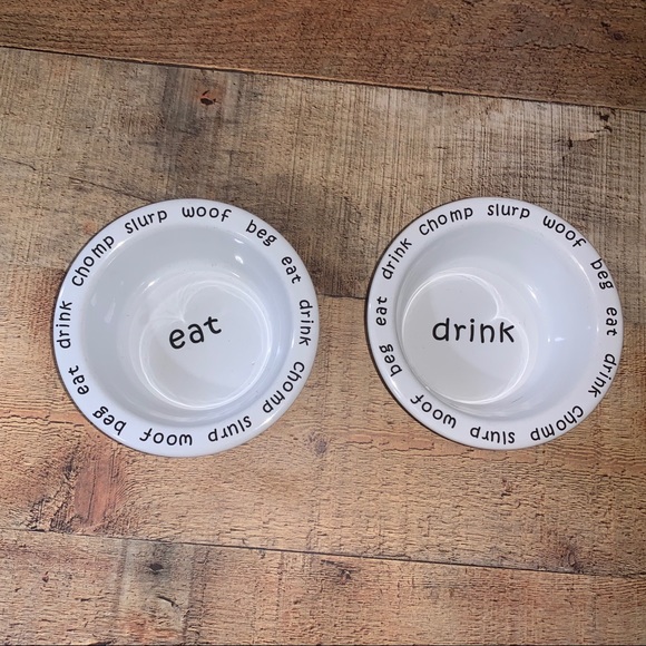 Top Paw Dog Set Of 2 Top Paw Feeding Bowls Dog Cat Eat Drink Poshmark